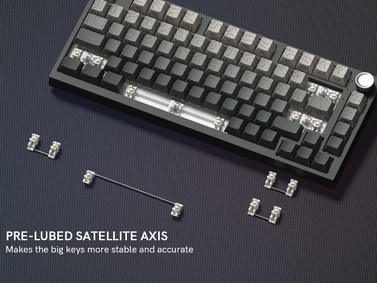 Womier WK75 75% Hot - Swappable Wireless Keyboard with Multimedia Knob - Womier Keyboard