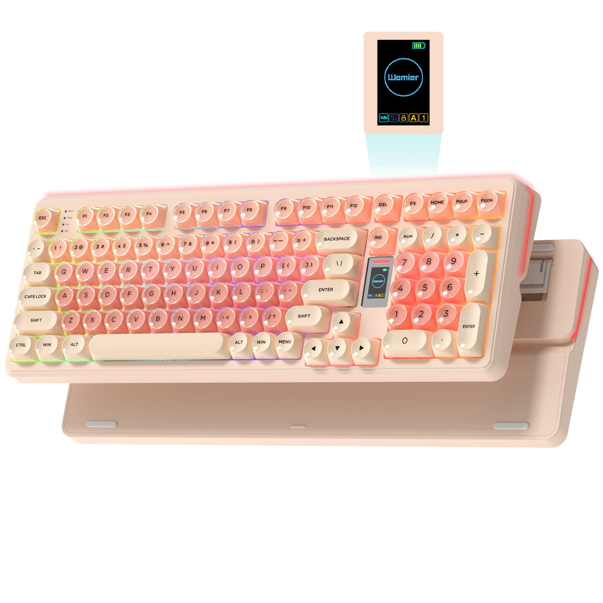 Womier WK98 98% Multimedia Screen Mechanical Gaming Keyboard - Womier Keyboard