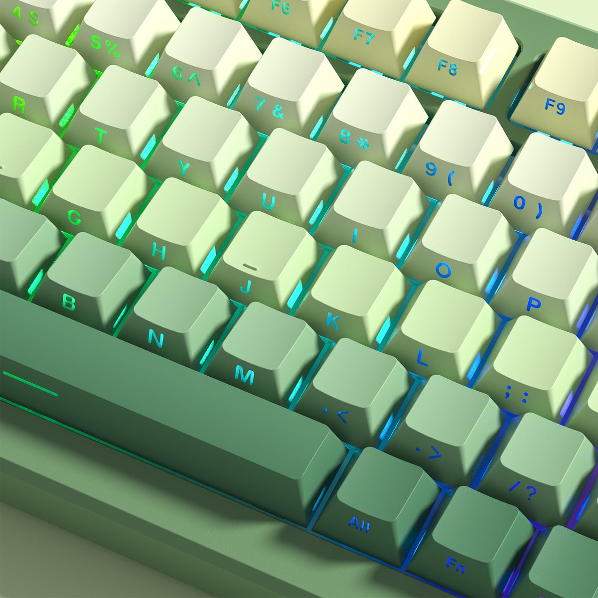 Womier Gradient Series 136 - Key Shine - Through Cherry Profile Double - Shot PBT Keycap - Womier Keyboard