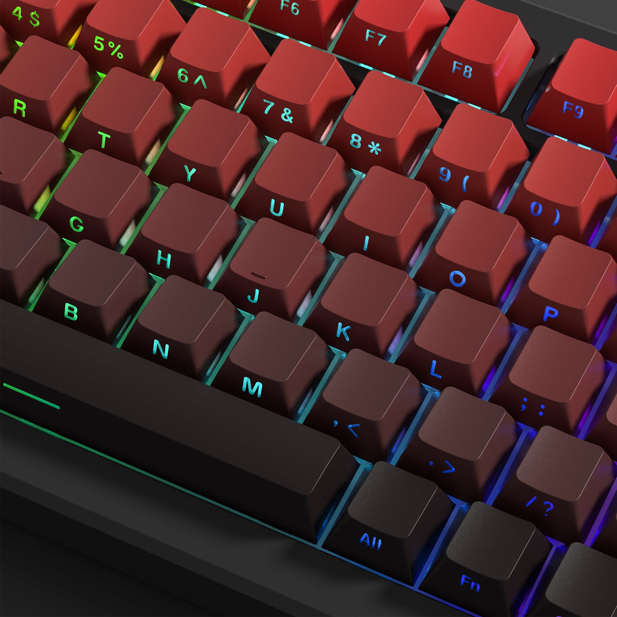 Womier Gradient Series 136 - Key Shine - Through Cherry Profile Double - Shot PBT Keycap - Womier Keyboard